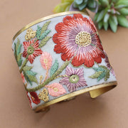 Big Bloom Embroidered Cuff Bracelet