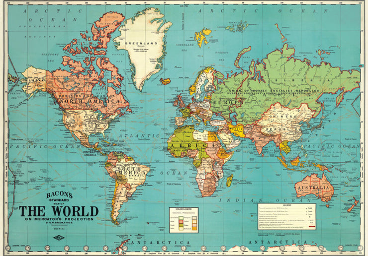 Custom Quote - 20x28 Blue World Map