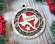 LASERCUT STATE ORNAMENT - TEXAS