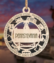 LASERCUT STATE ORNAMENT - PENNSYLVANIA